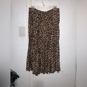 Leopard skirt pleated